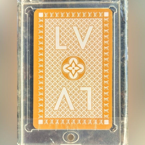 ♦️Louis Vuitton Orange Designer Playing Card - Picture 1 of 2